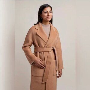 Edited Pieces Reversible Duo Coat in Camel and Ivory in Size XXSP